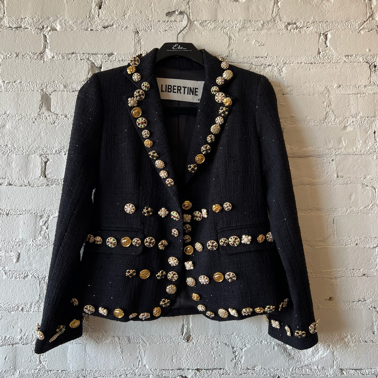 Libertine Button Luxe Long Sleeve Short Jacket - XS ONLY