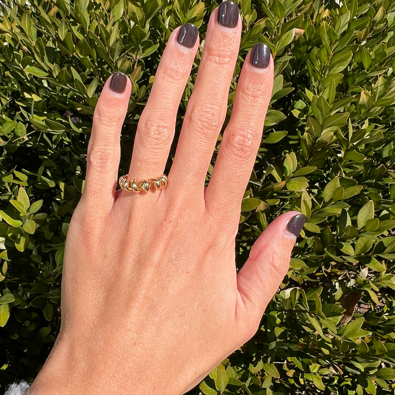Boochier 18K Solid Yellow Gold Classic Slinkee Ring