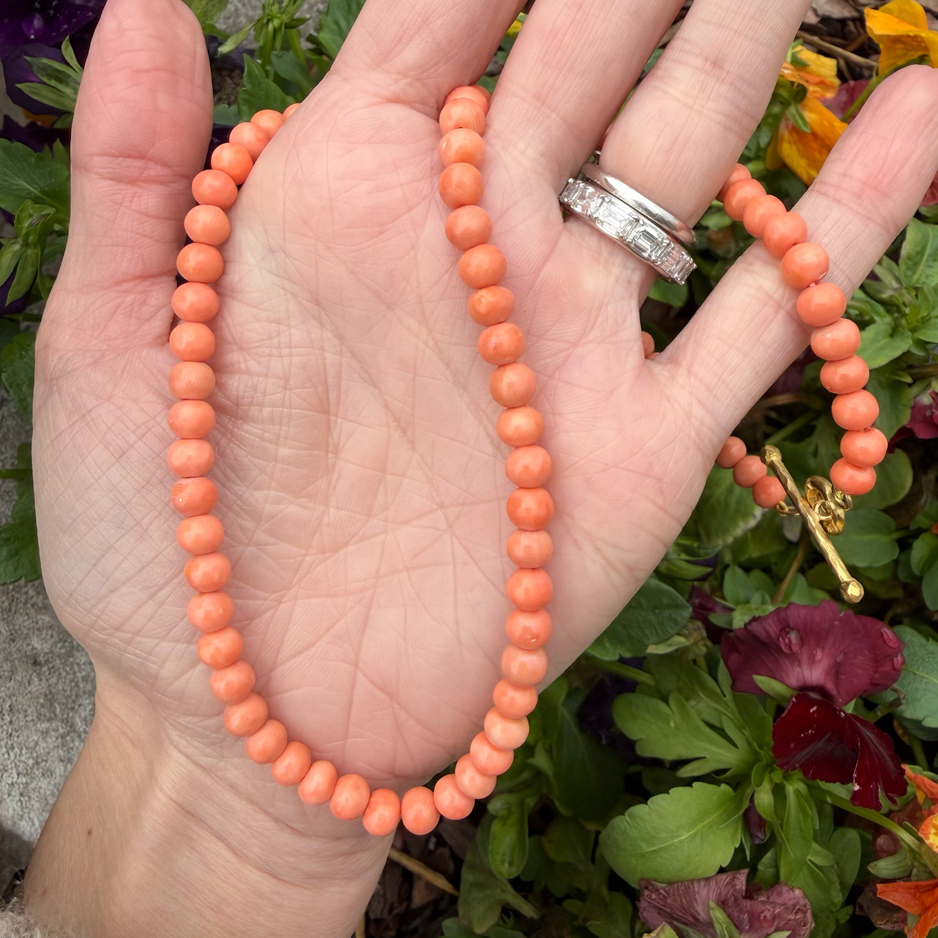 Cathy Waterman Vintage Coral Strand