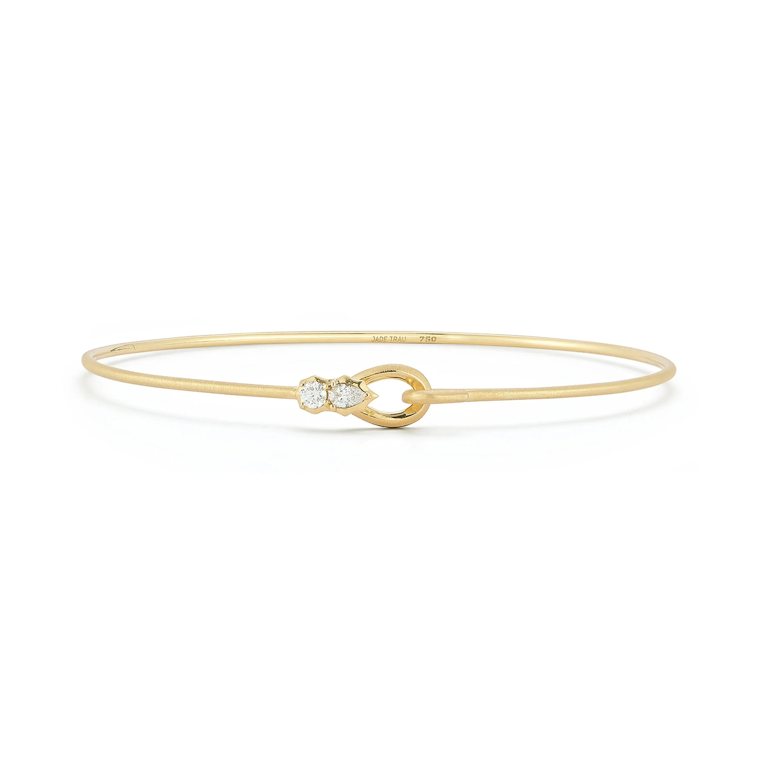 Jade Trau Posey Two Stone Bangle (SPECIAL ORDER)