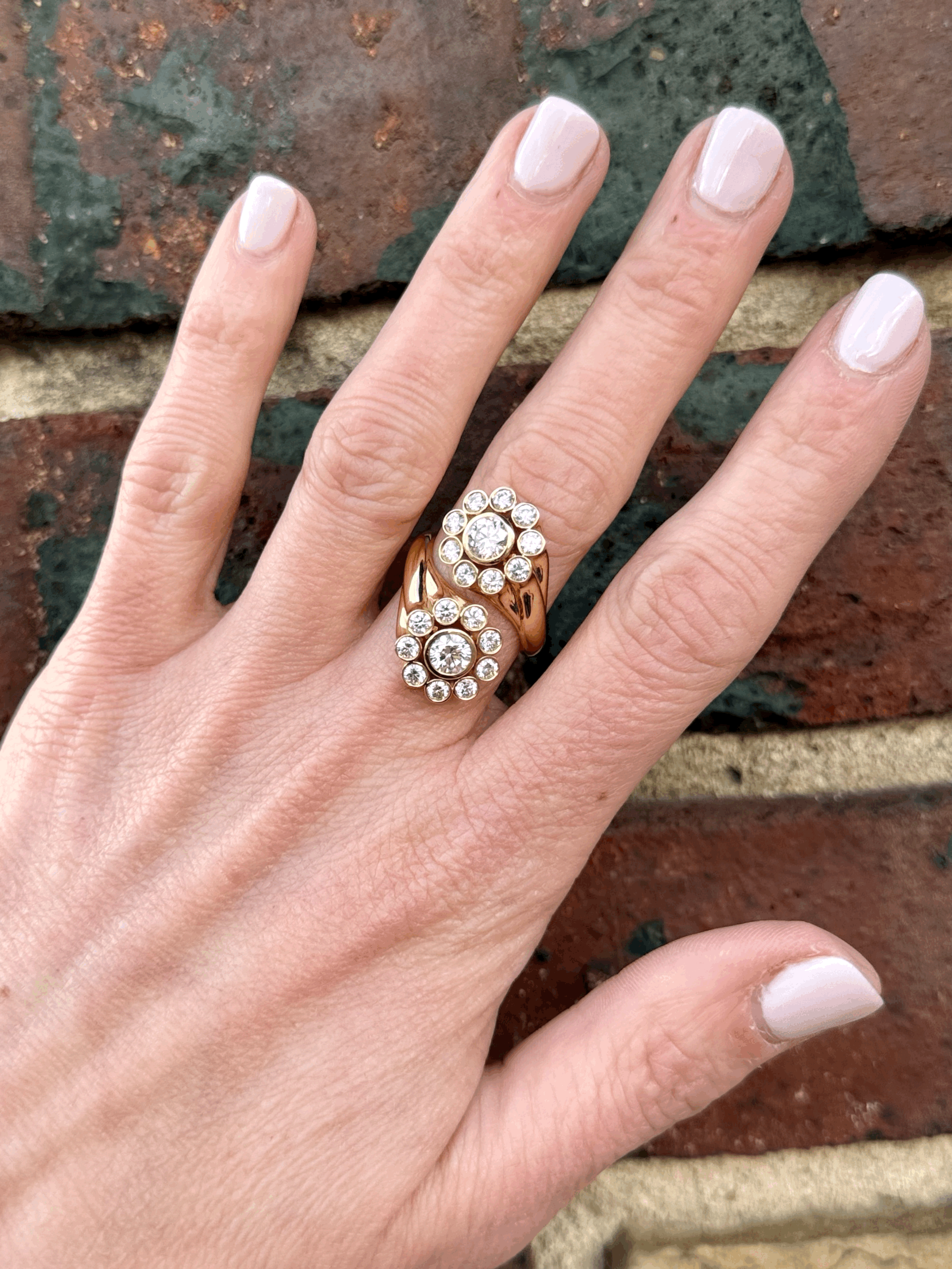 Brent Neale Diamond Wildflower Moi et Toi Ring