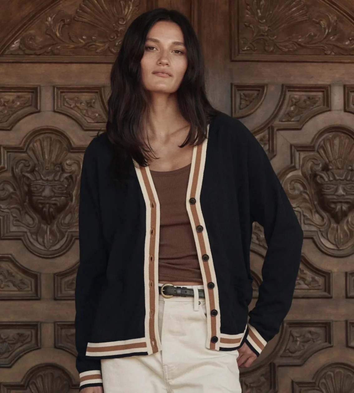The Great Bowery Cardigan in Black