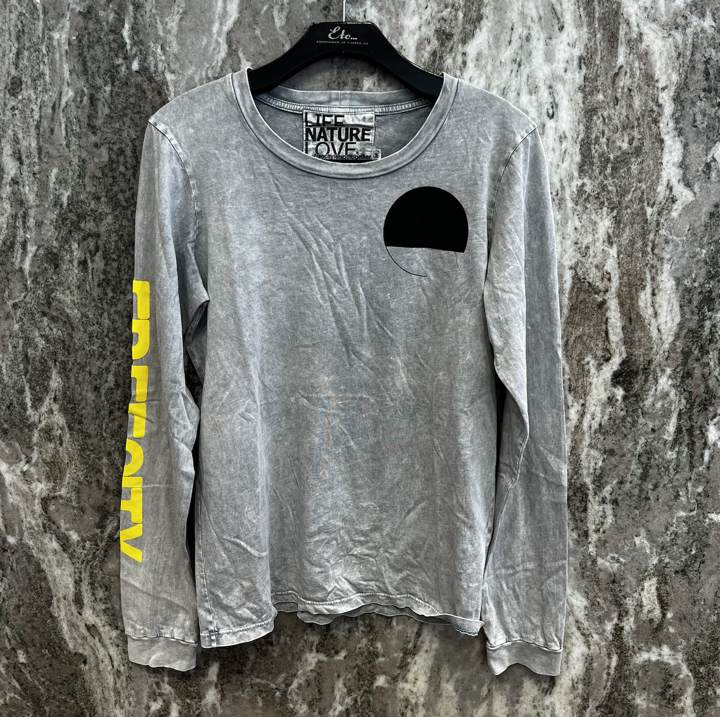 FREECITY  Sign Long Sleeve Tee in Moon Dust