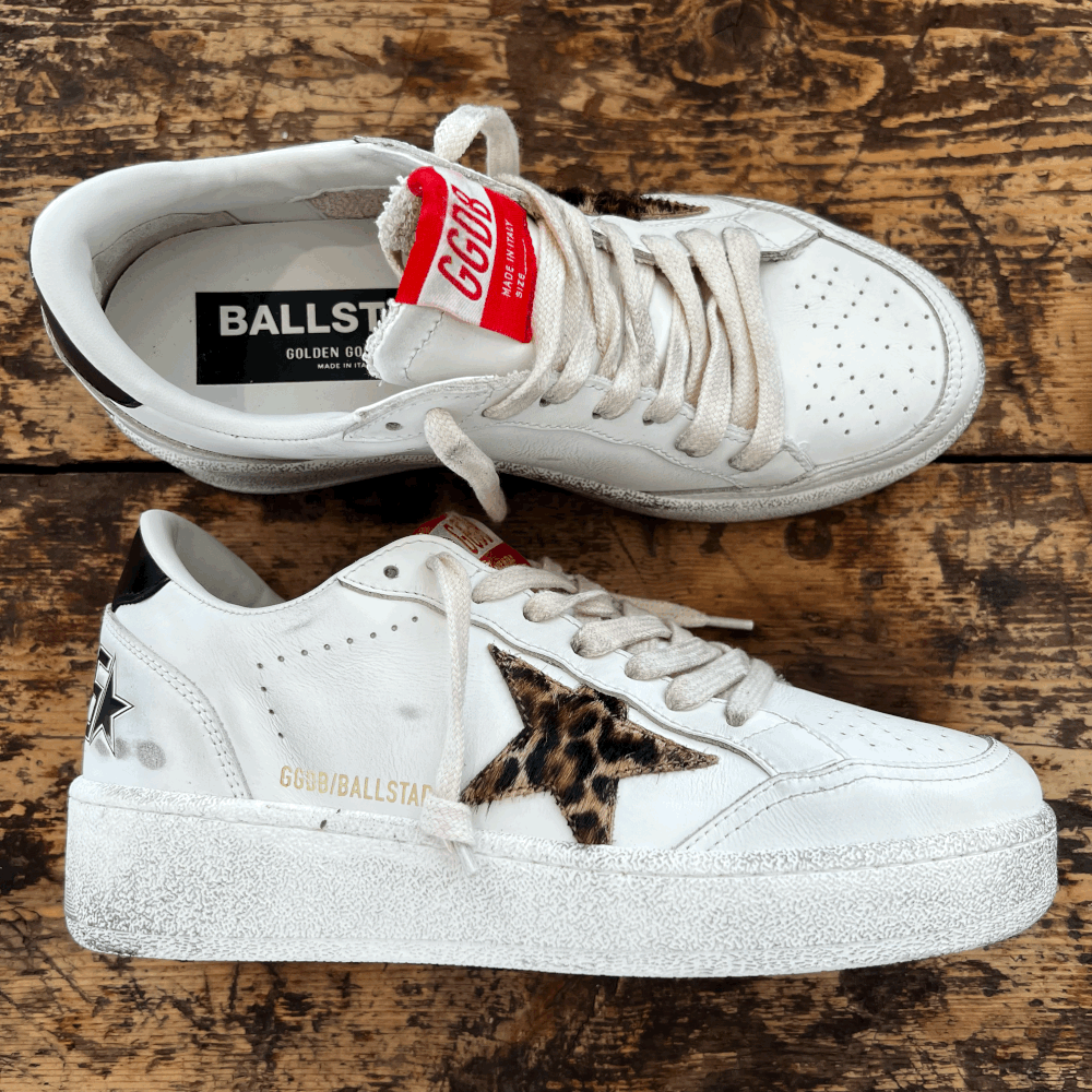 Golden Goose Ballstar Suede Upper Toe and Spur with Swarovski