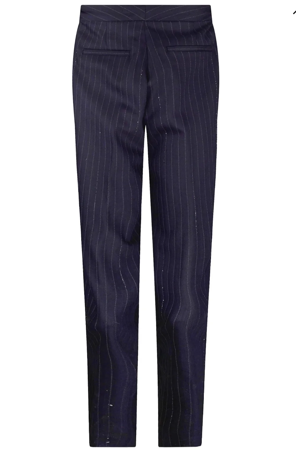 Libertine Crystal Pinstripe Cigarette Pant in Navy