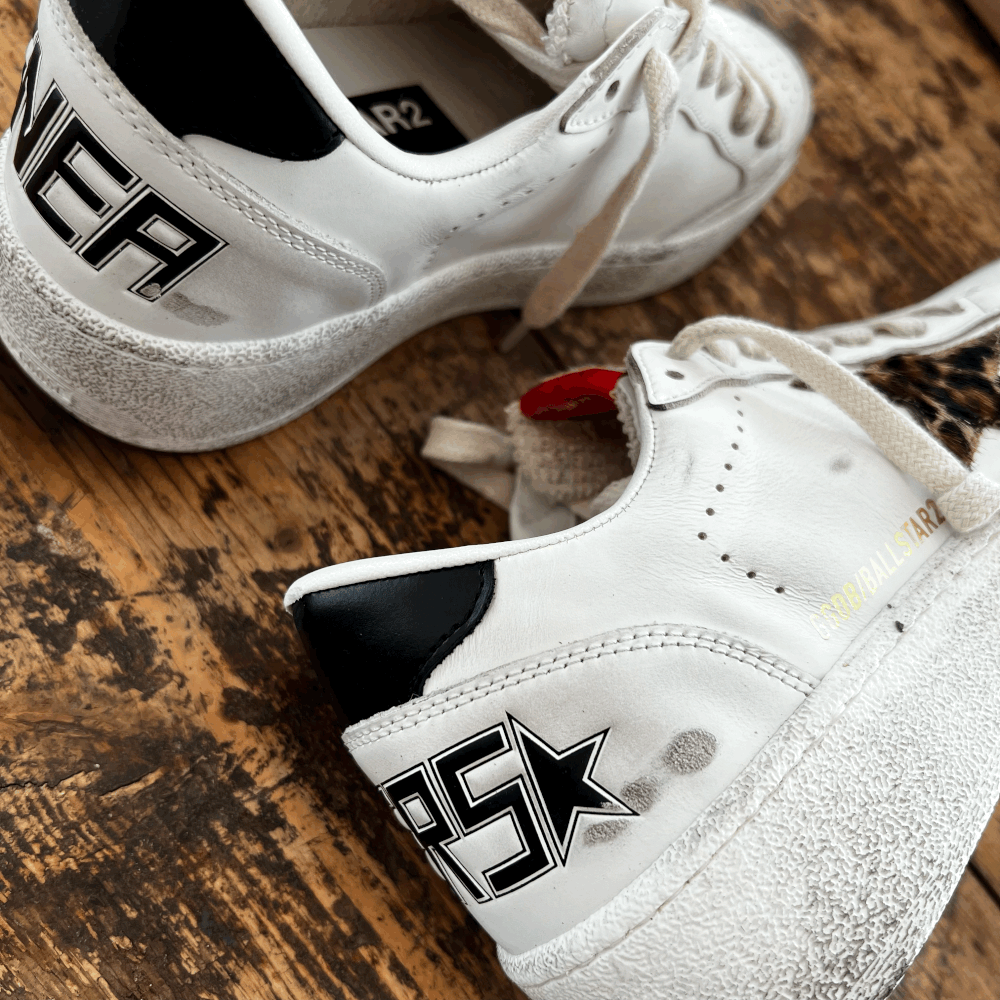 Golden Goose Ballstar Suede Upper Toe and Spur with Swarovski