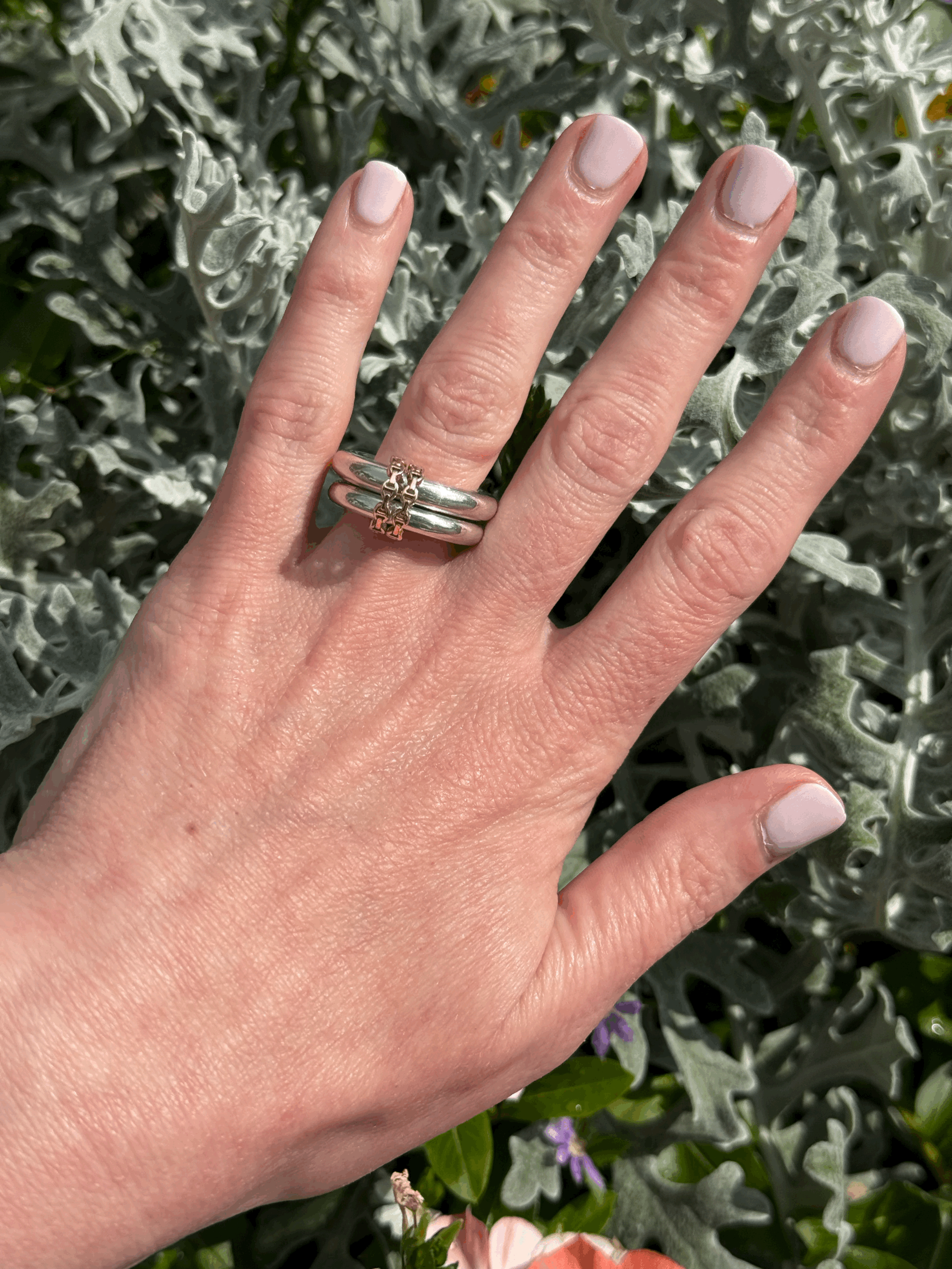 Spinelli Kilcollin 333 Virgo Sterling Silver HB Ring with 18K Yellow Gold