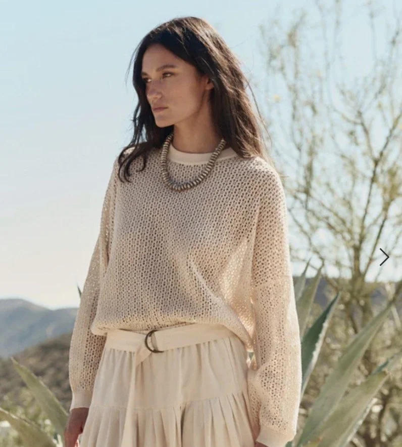 The Great Crochet Pullover in Natural