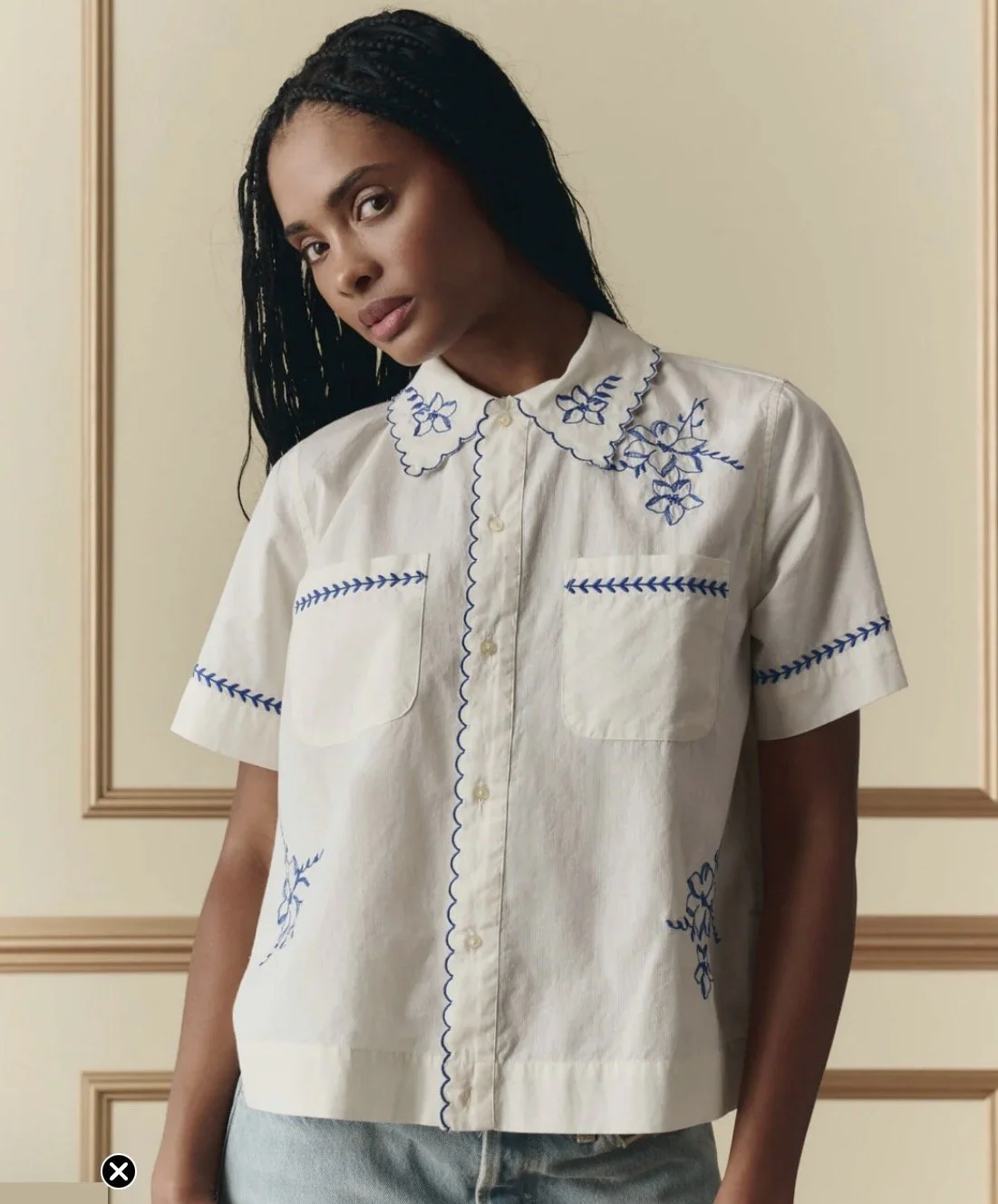 The Great Bowling Shirt with Hanky Embroidery