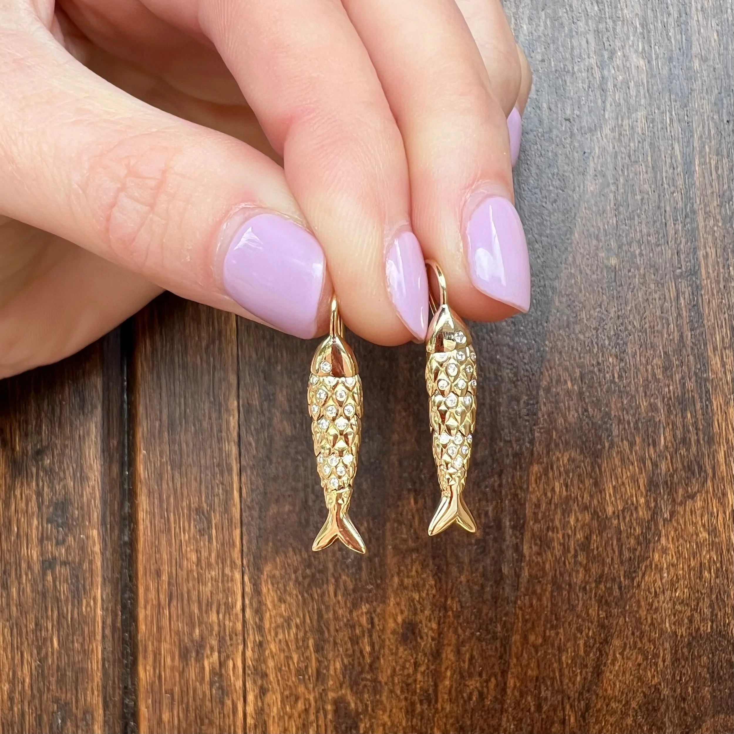 Brent Neale Small Fish Hook Earrings