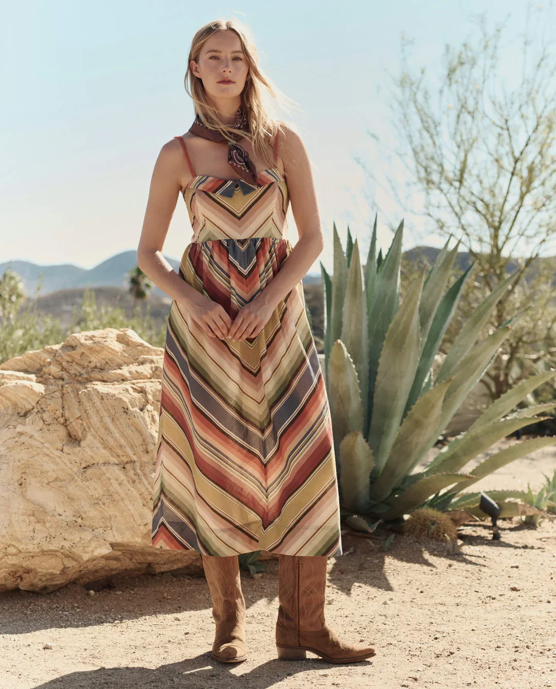 The Great The Verse Dress in Davenport Stripe