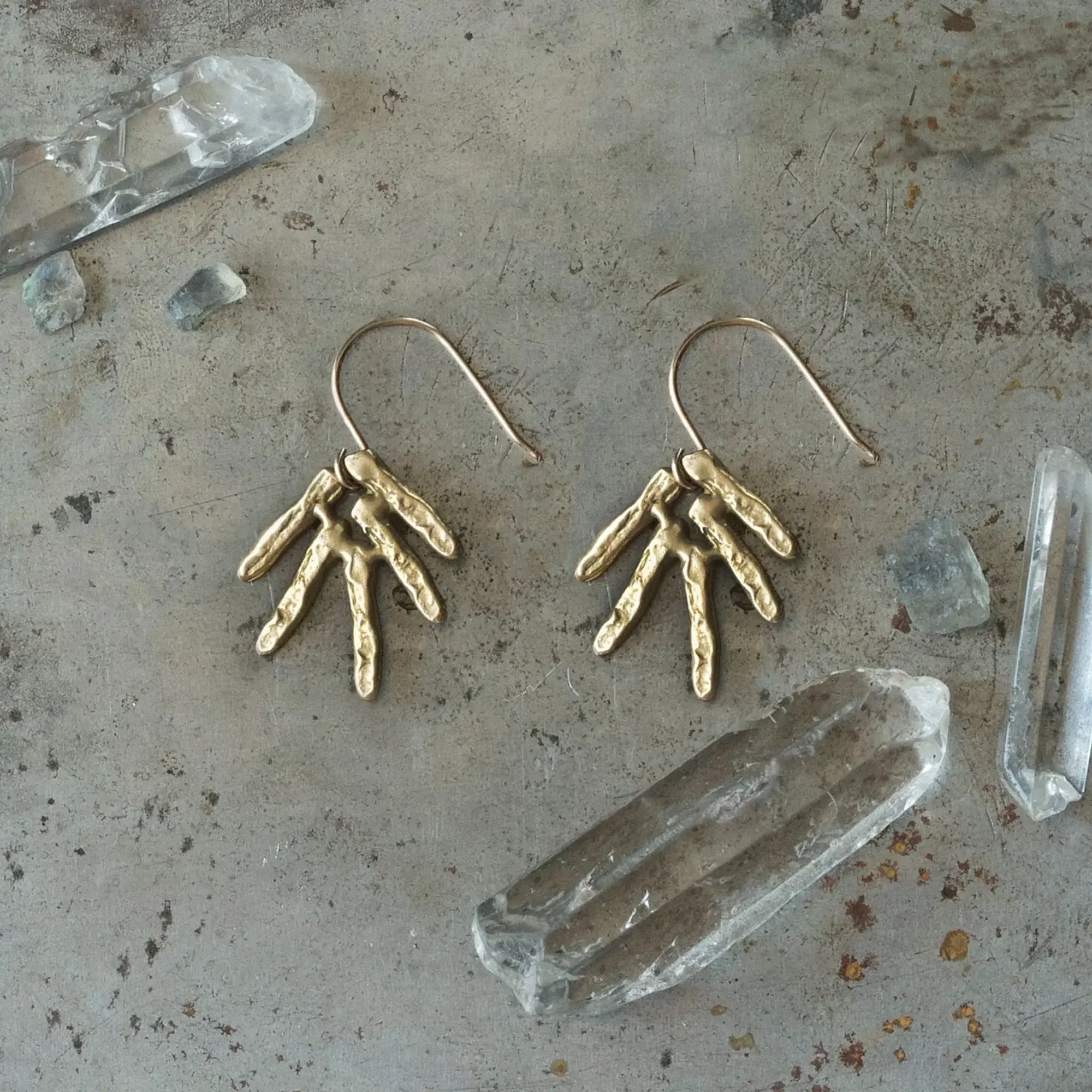 Emilie Shapiro Brass Mini Sunbeam Earrings