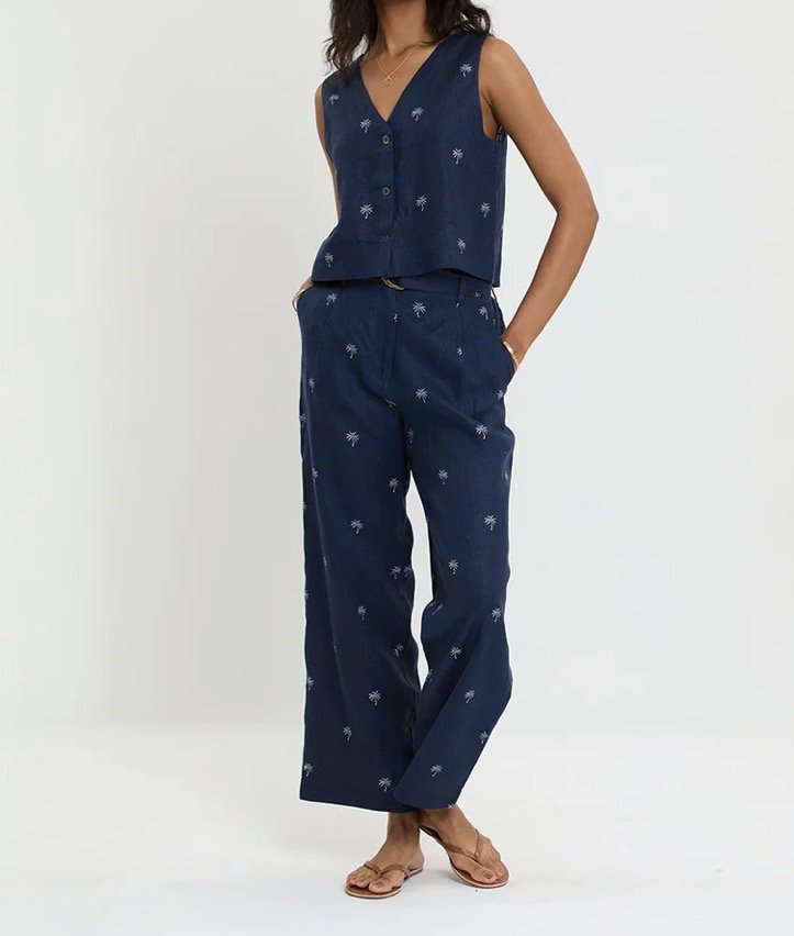Lemlem Diarra Trousers in Zafi Navy