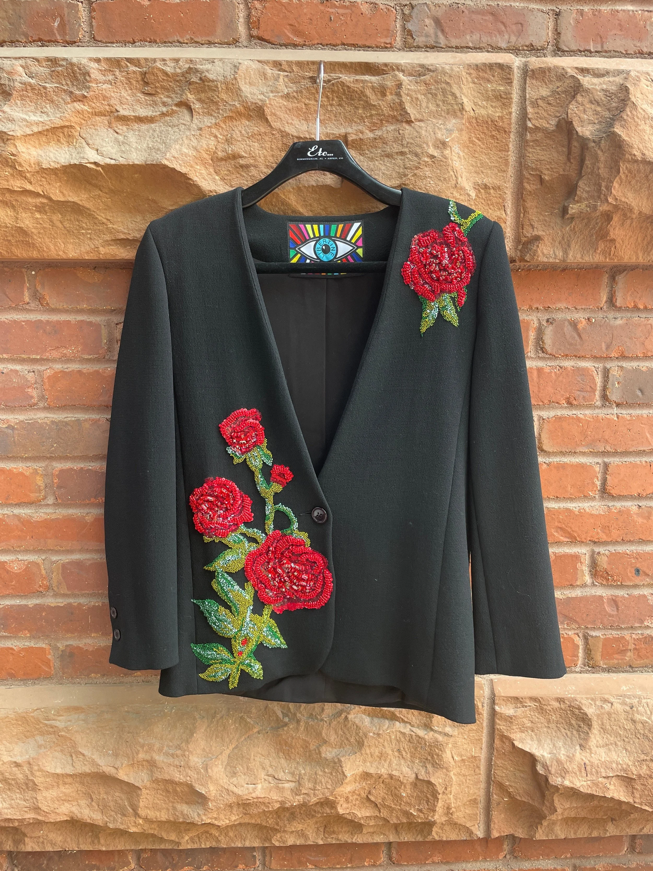Libertine Roses V-Neck Blazer - SIZE XS ONLY