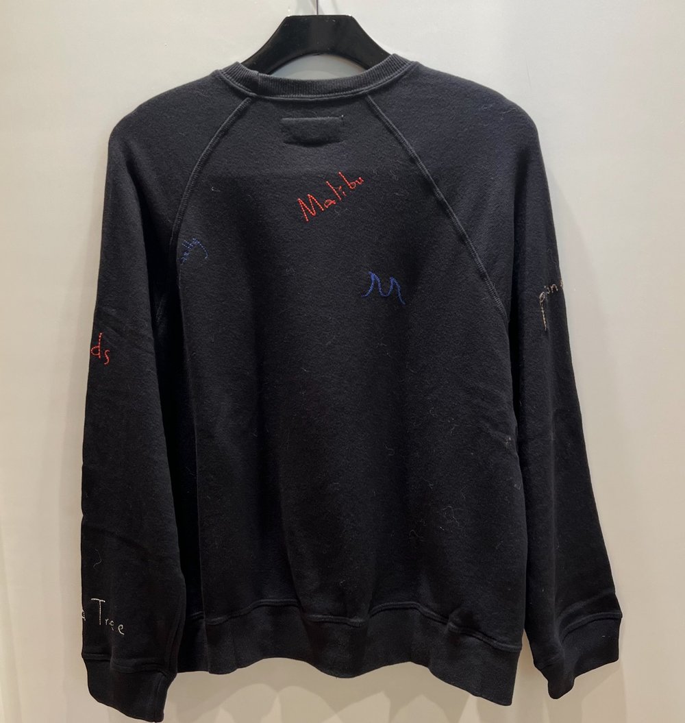 【BLACK】Rope embroidered sweatshirt The Great The Slouch Sweatshirt with Golden State Embroidery