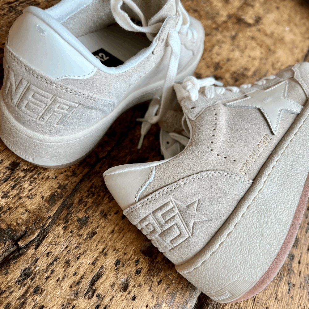 【GOLDEN GOOSE / ゴールデングース】BALLSTAR 2 Golden Goose Men's Ballstar 2 Leather Low-Top Sneakers