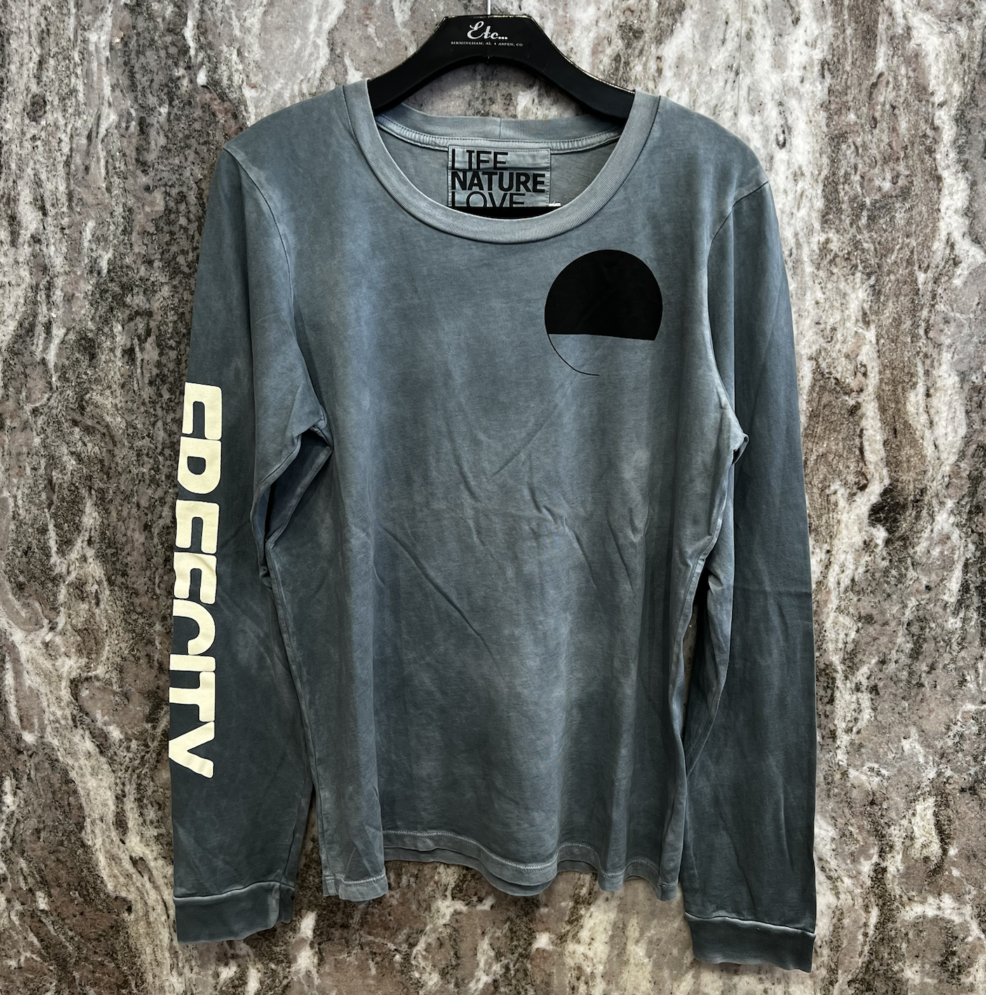 FREECITY  Sign Long Sleeve Tee in Bush Green