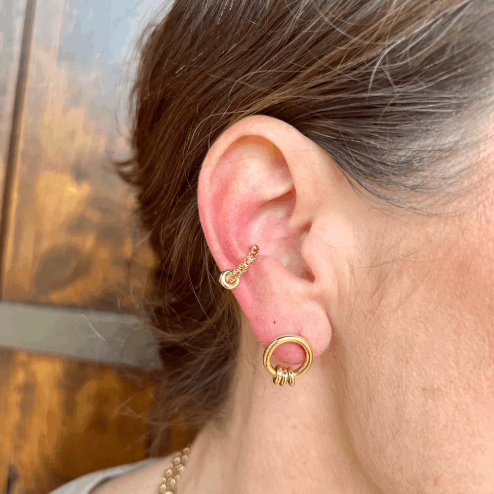 Spinelli Kilcollin 11mm Zahra MAX Pink Sapphire Hoop Earrings — Etc