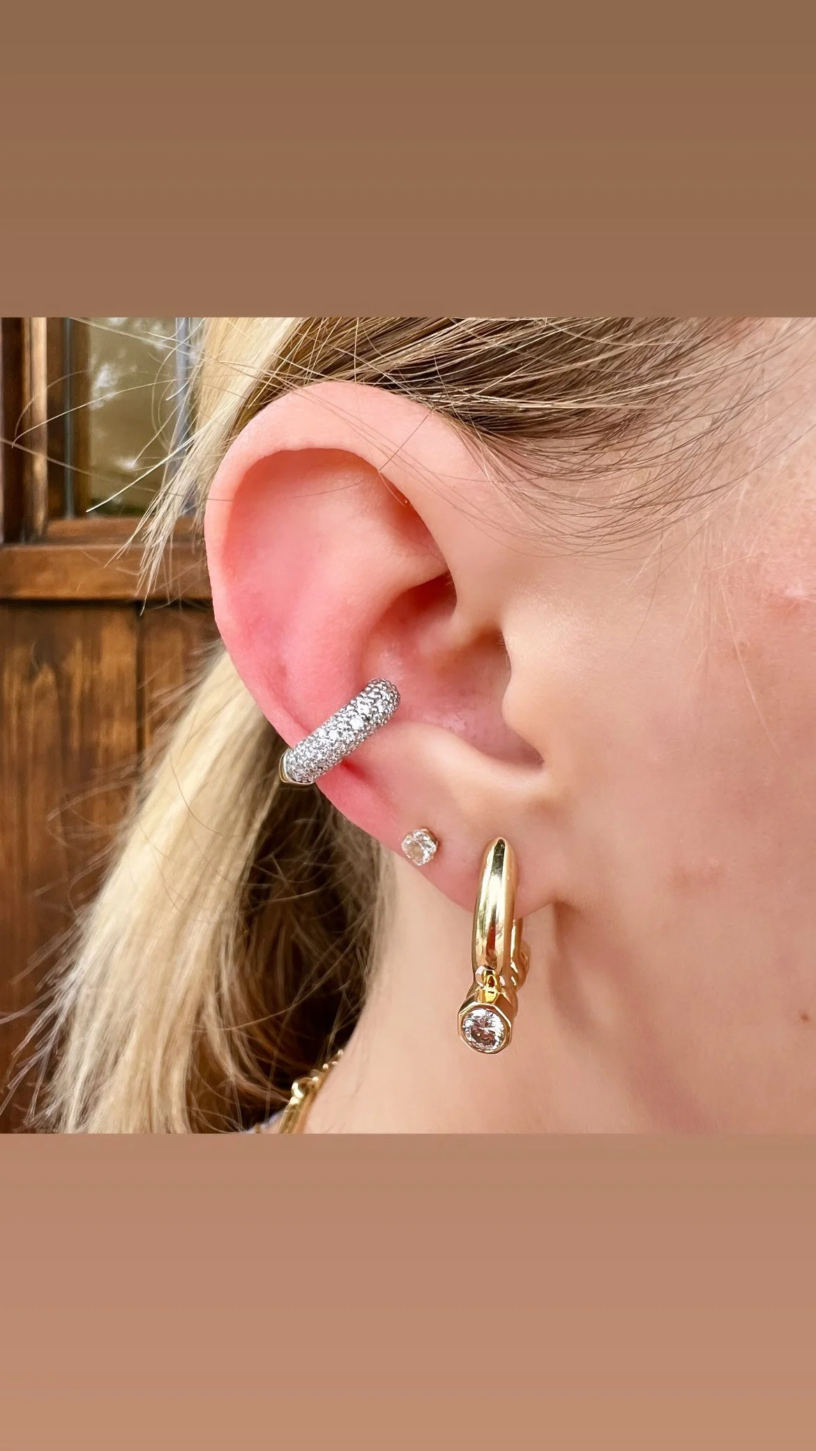 Uniform Object Pave Shard Ear Cuff