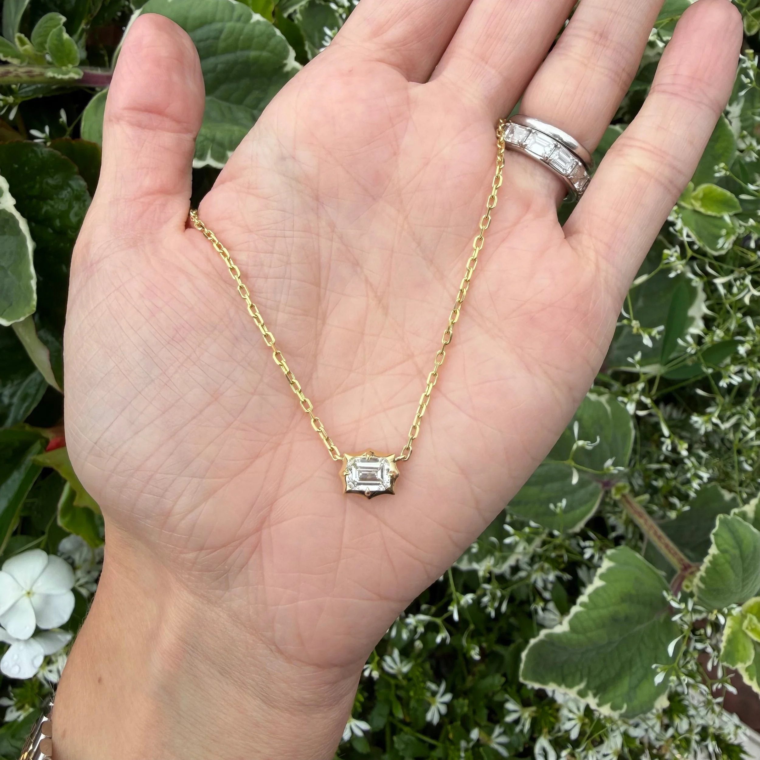 Jade Trau Vanguard Diamond Pendant on Rectangle Chain No. 50