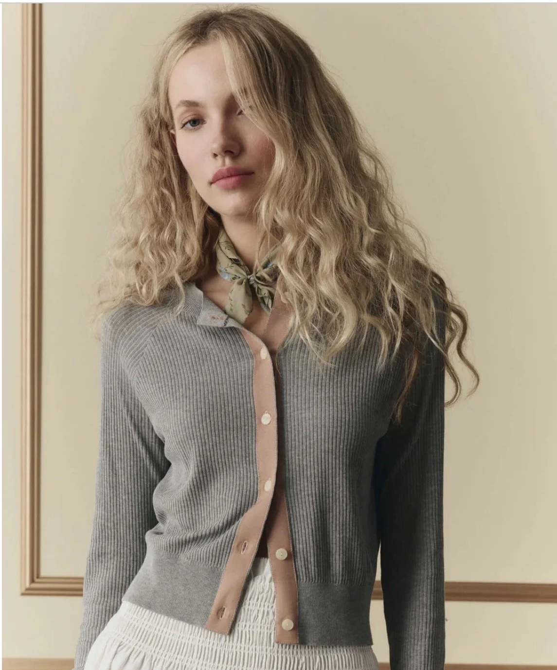 The Great Dainty Cardigan in Heather Grey