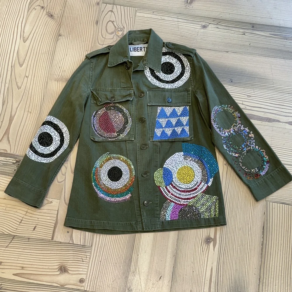 Libertine スカルプリント ミリタリージャケット Libertine Beaded Seams Army Jacket - SIZE S ONLY — Etc