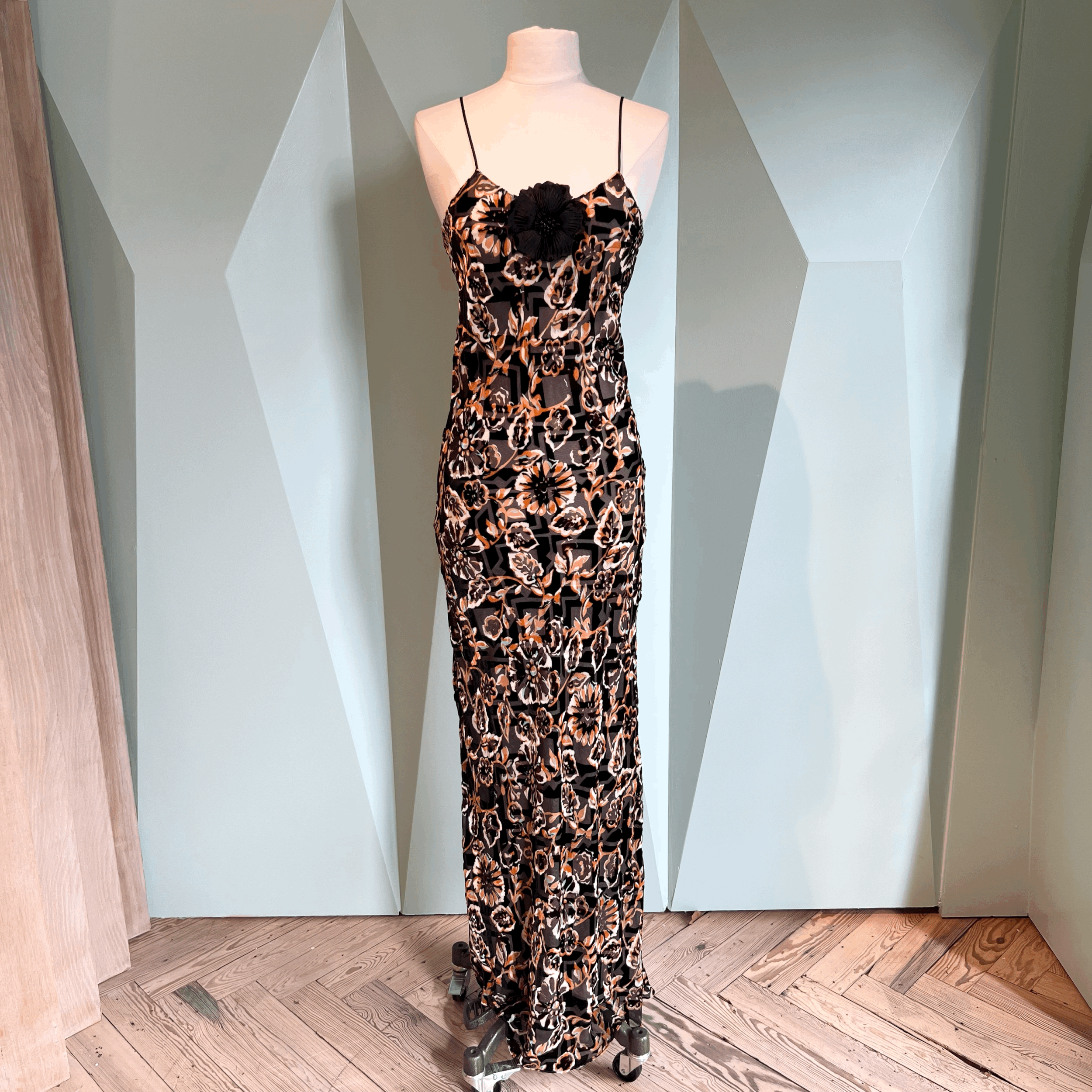 Rodarte Burnout Slip Dress - Gown Length