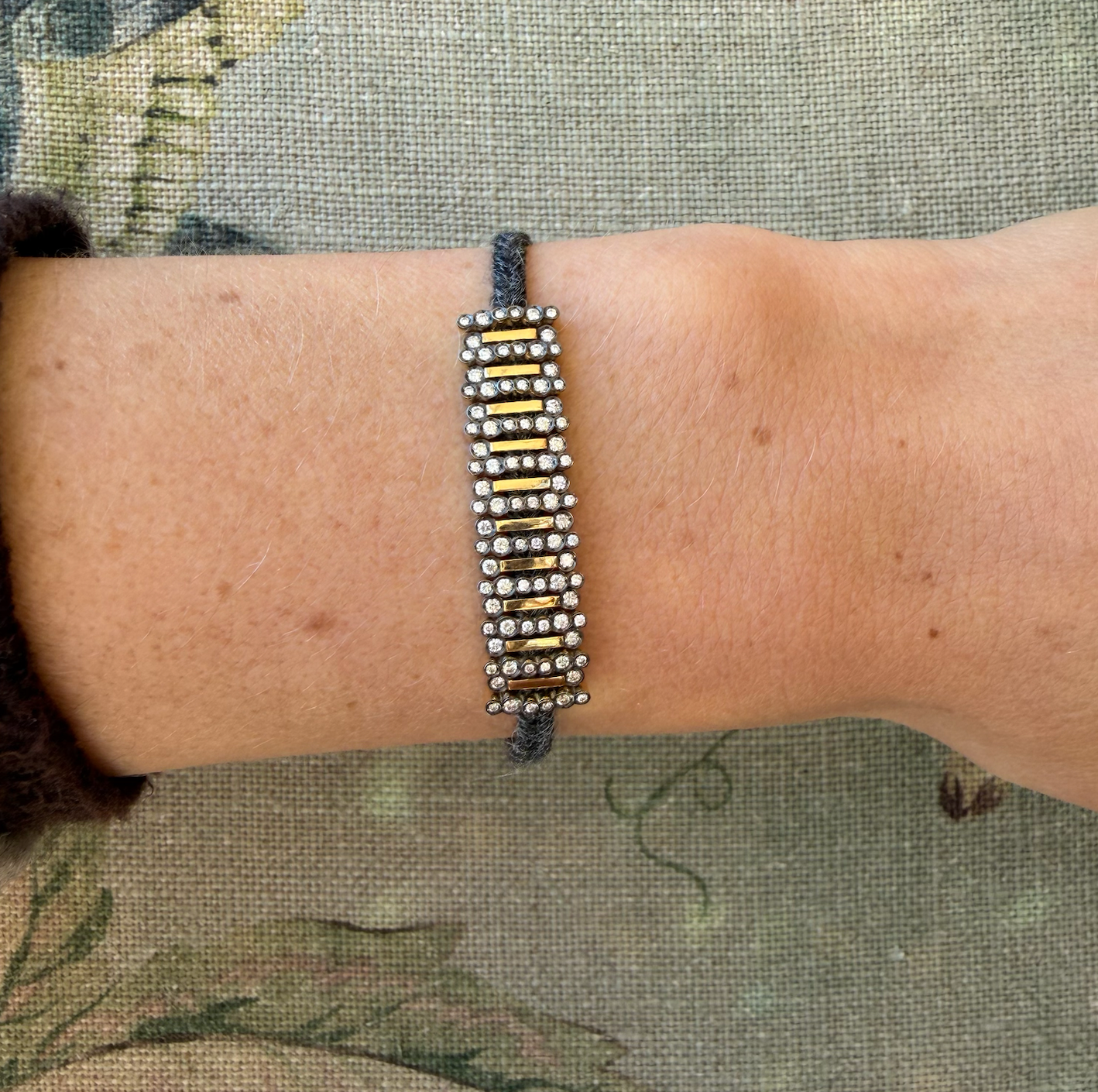 Yannis SIgma Bracelet Yannis Sergakis Sigma Cord Bracelet - size XS Blue Suede