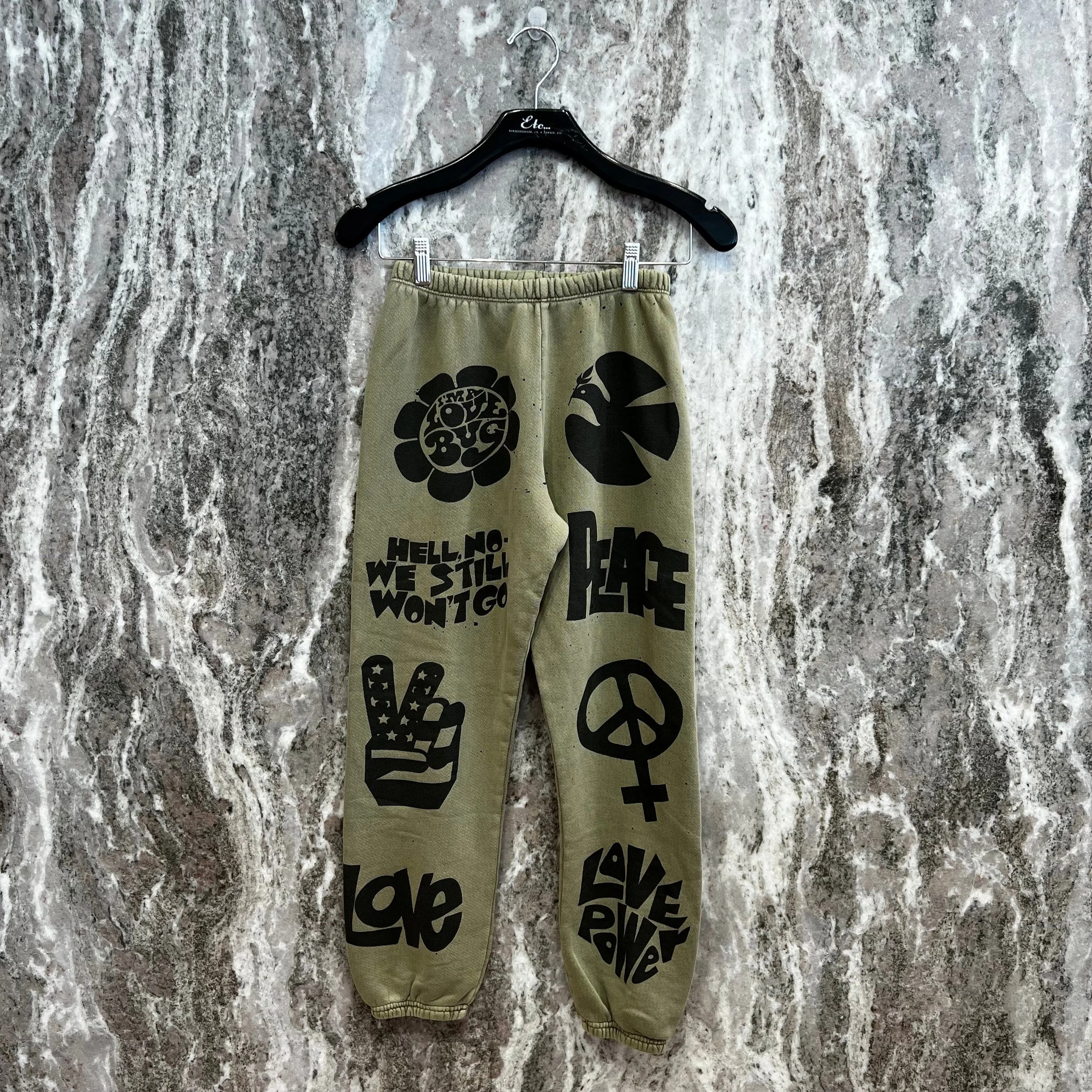 Madeworn Ultimate Trip Hand Painted PE Sweatpant In Fatigue