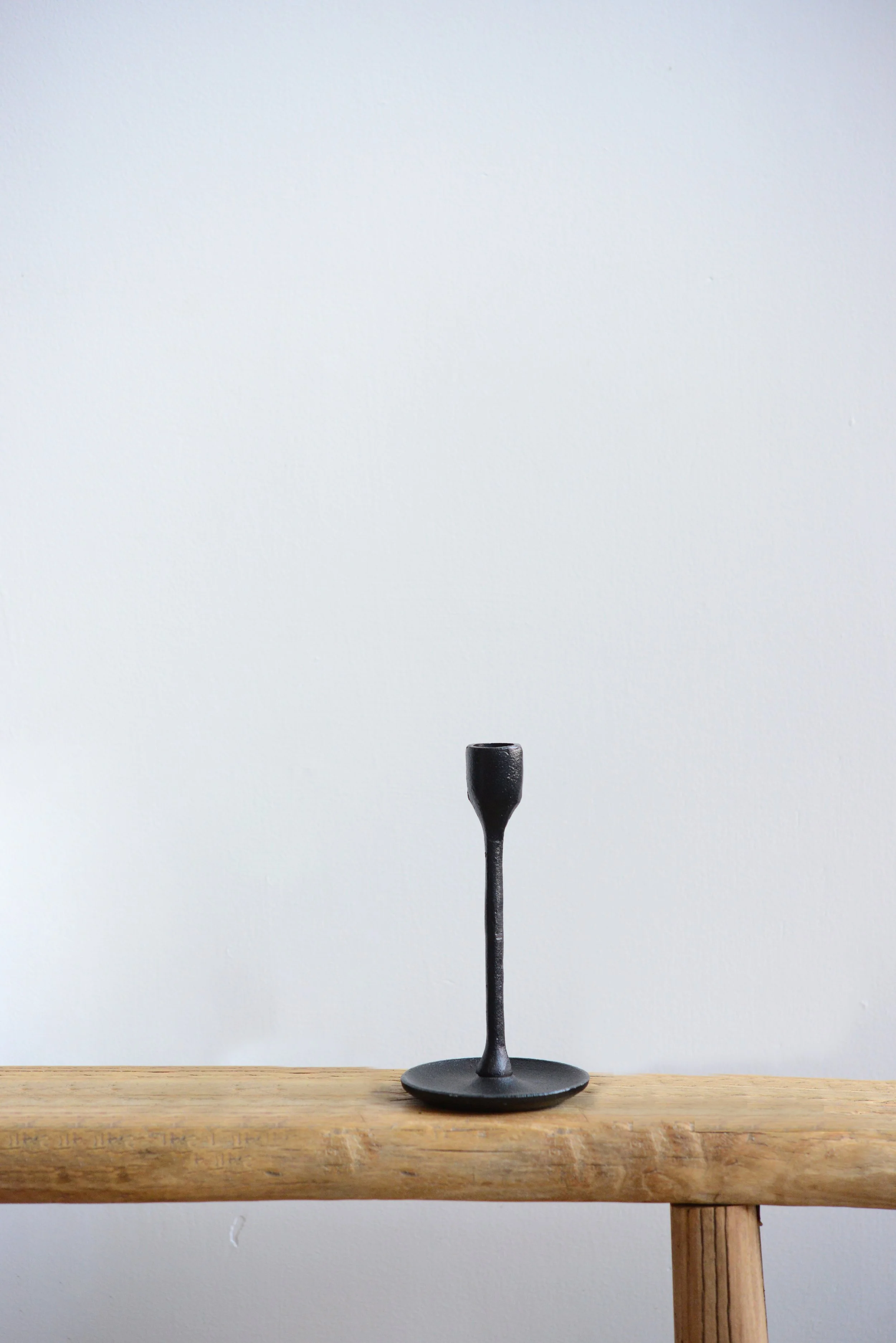 cast metal taper candle holder-8in.jpg