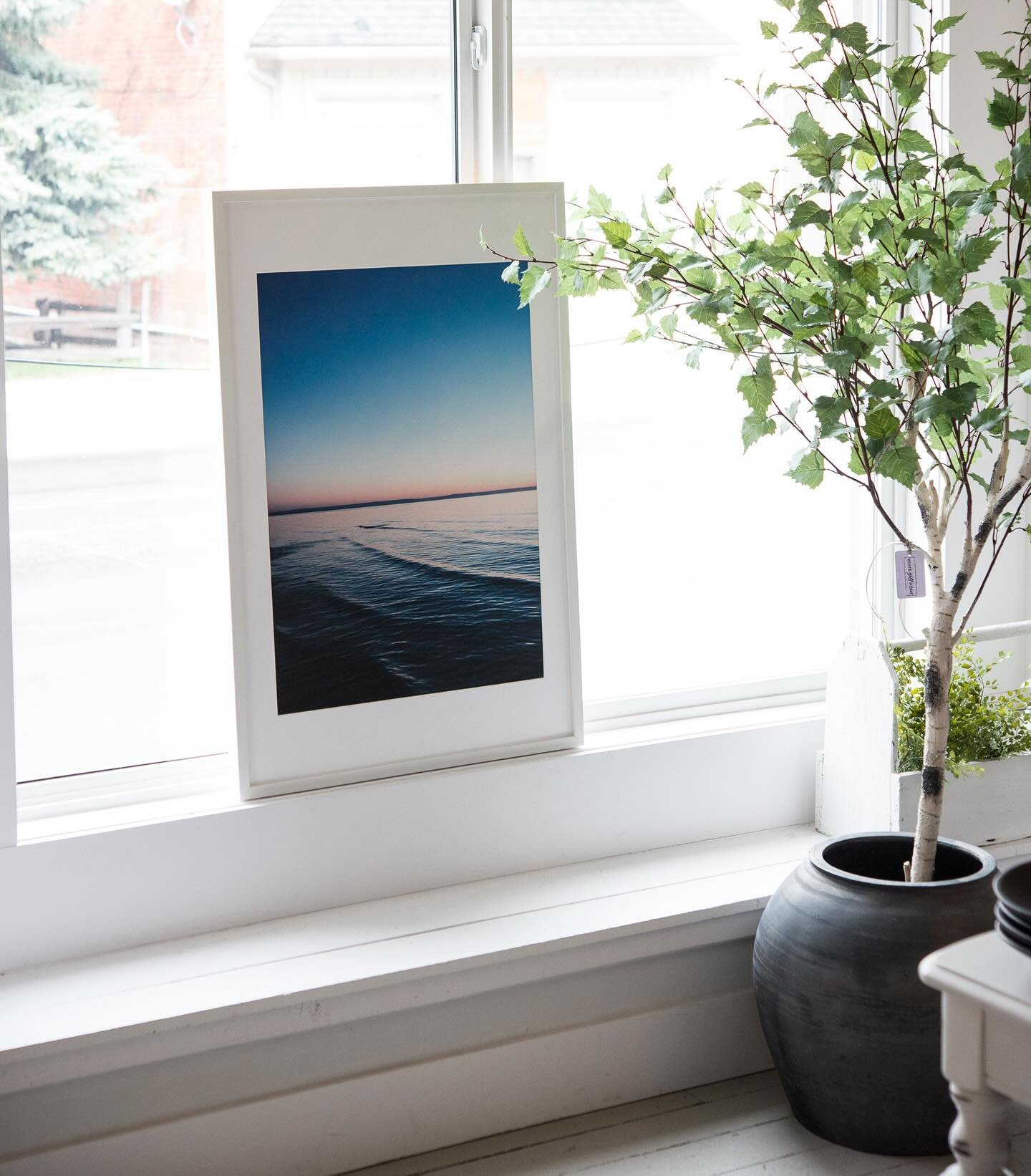 'azul' 

capturing the calm beauty of georgian bay at sunset. three captures in the series. 

samples now explorable in store. 

featured here in 2 x 3' frame. available in additional sizes and in wall mural format. 

#carefullycurated #interiordesig