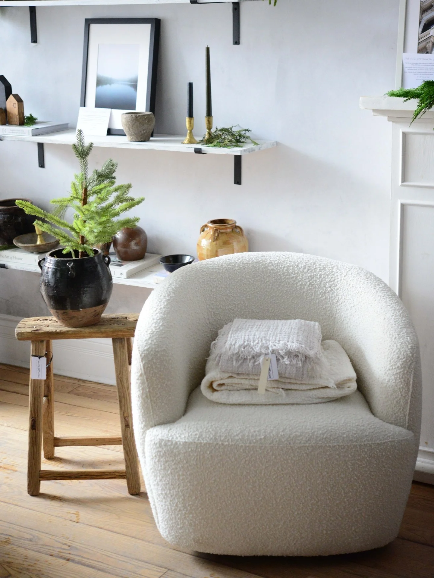 saturday views. 

post christmas.
pre new year&rsquo;s. 

still celebrating. 
still enjoying. 

both at home + in shop. 

shop is open 10 - 5 today with what&rsquo;s left of our holiday decor now 30% off. 

#carefullycurated #designwithintention #whi