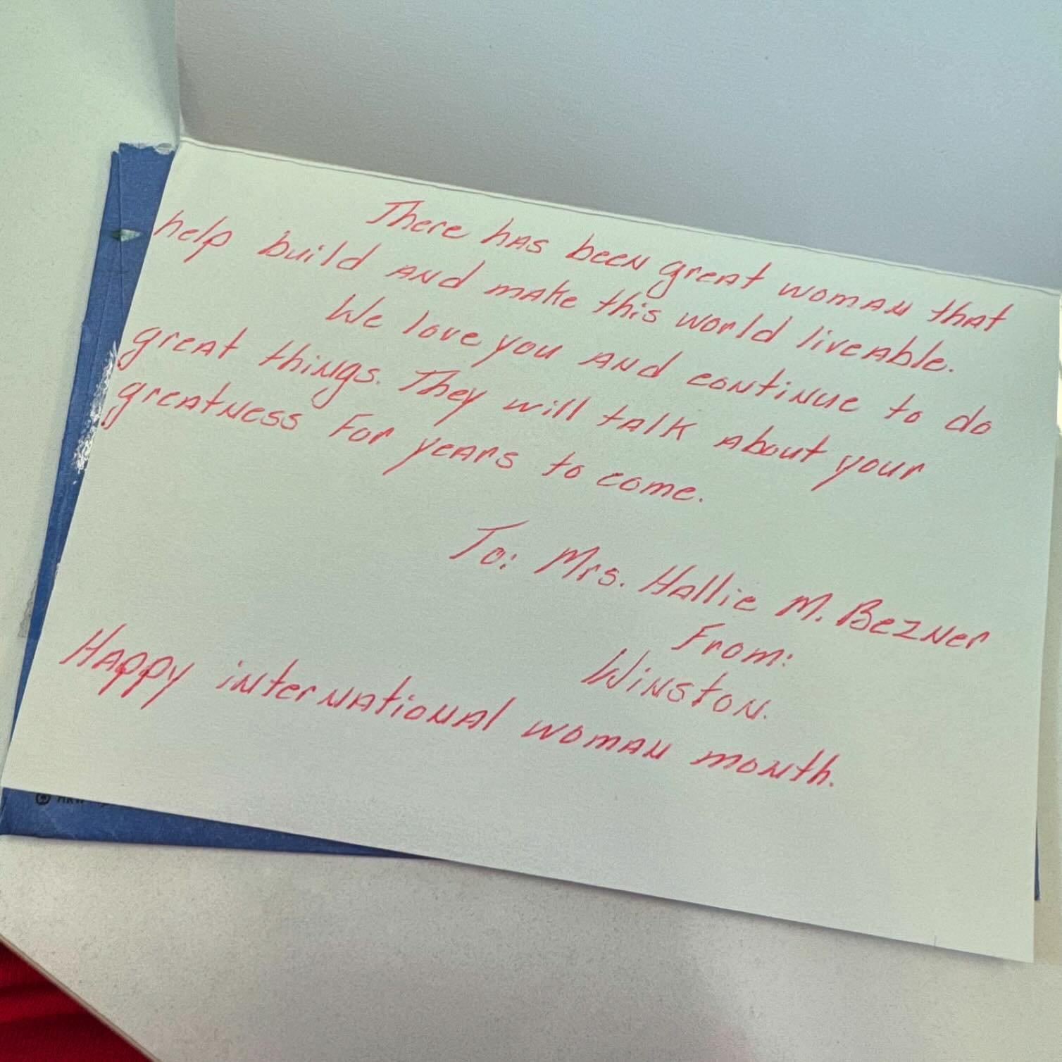 It somehow took an entire month to get to the office from southern Illinois, but a belated card from one of my favorite clients made my day. 😊