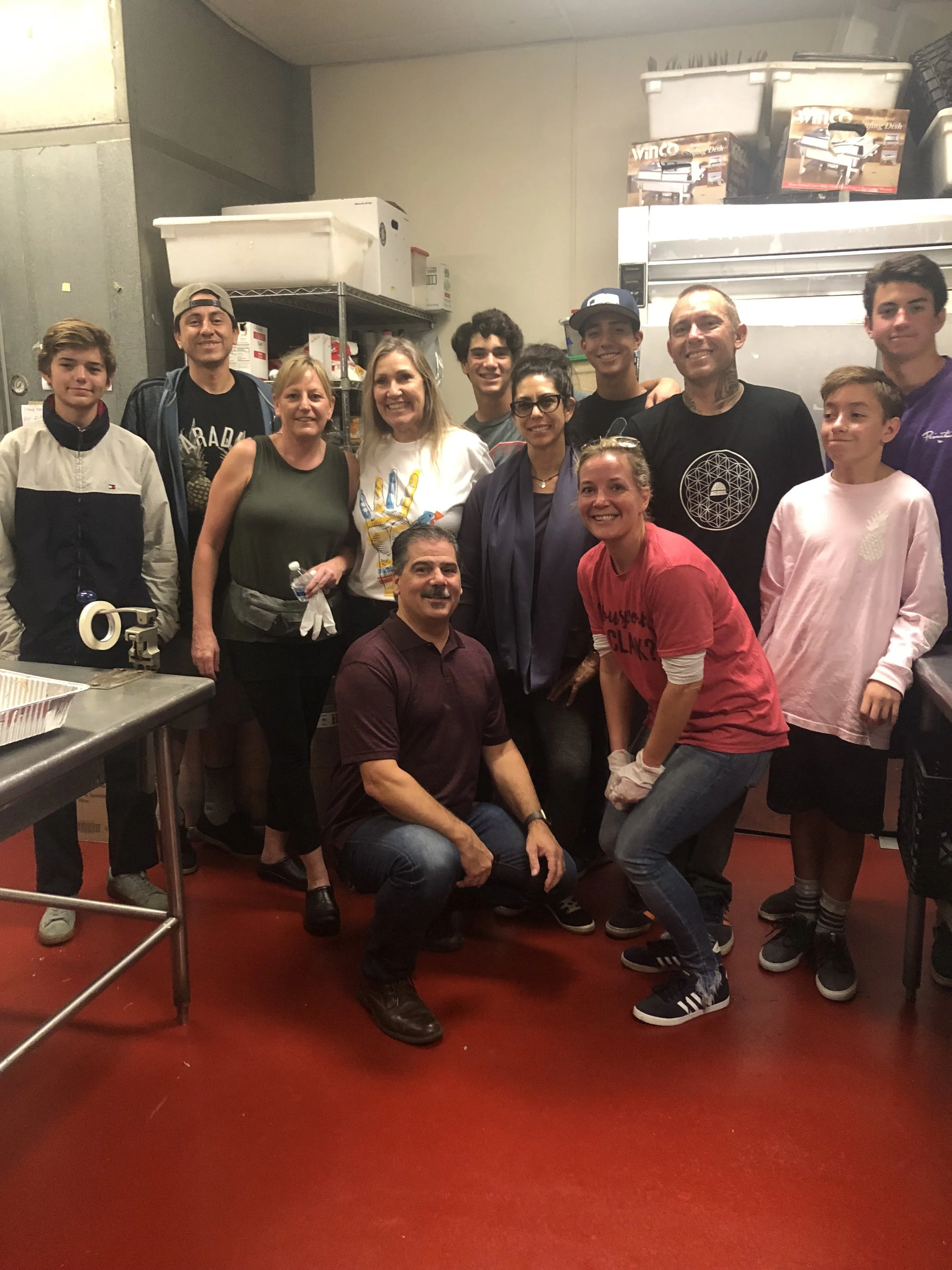 Kitchen crew for Thanksgiving. Teaming up with Gobble Gobble Give to feed the homeless for Thanksgiving.