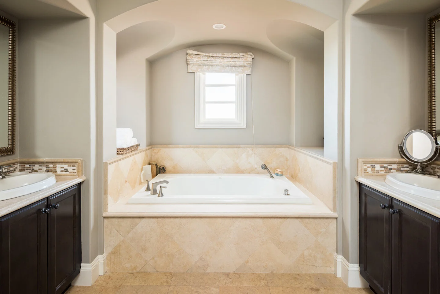 Luxurious Master Bath with spa and dual vanities