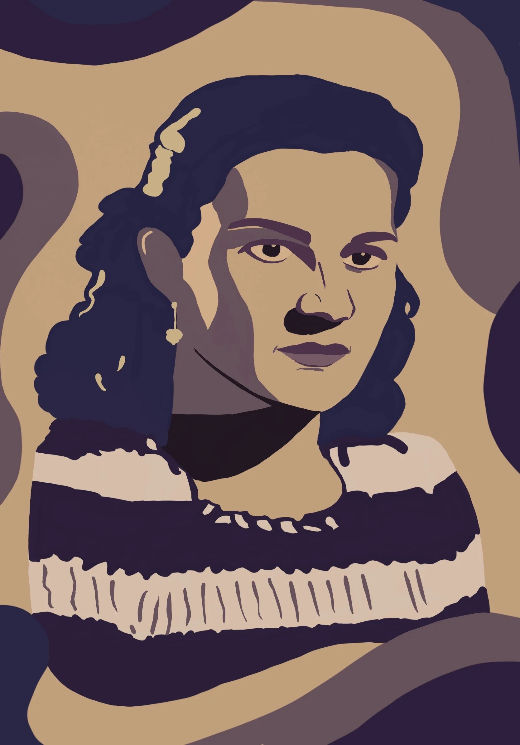  Illustration honoring my grandmother who passed in early 2021. Descansa en paz Panchita. 