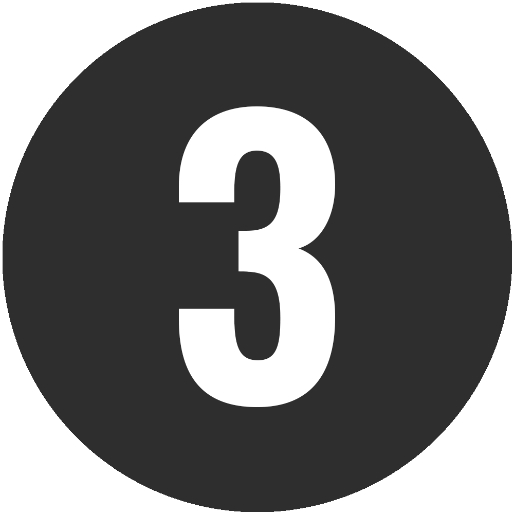 Icon representing the third, and final, step on the path to consistent video production.