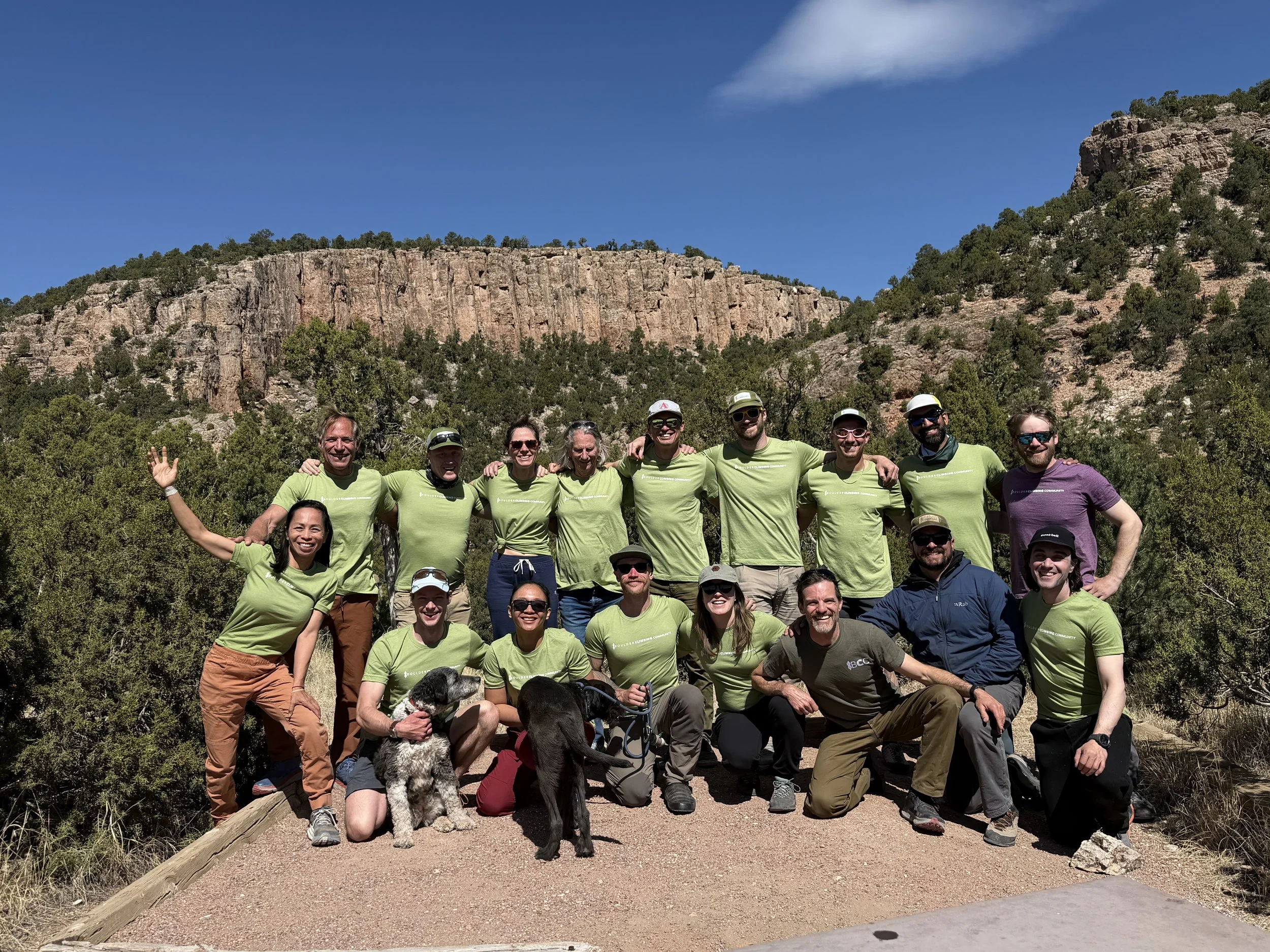 The BCC team at the 2026 retreat at Sand Gulch at Shelf Road.