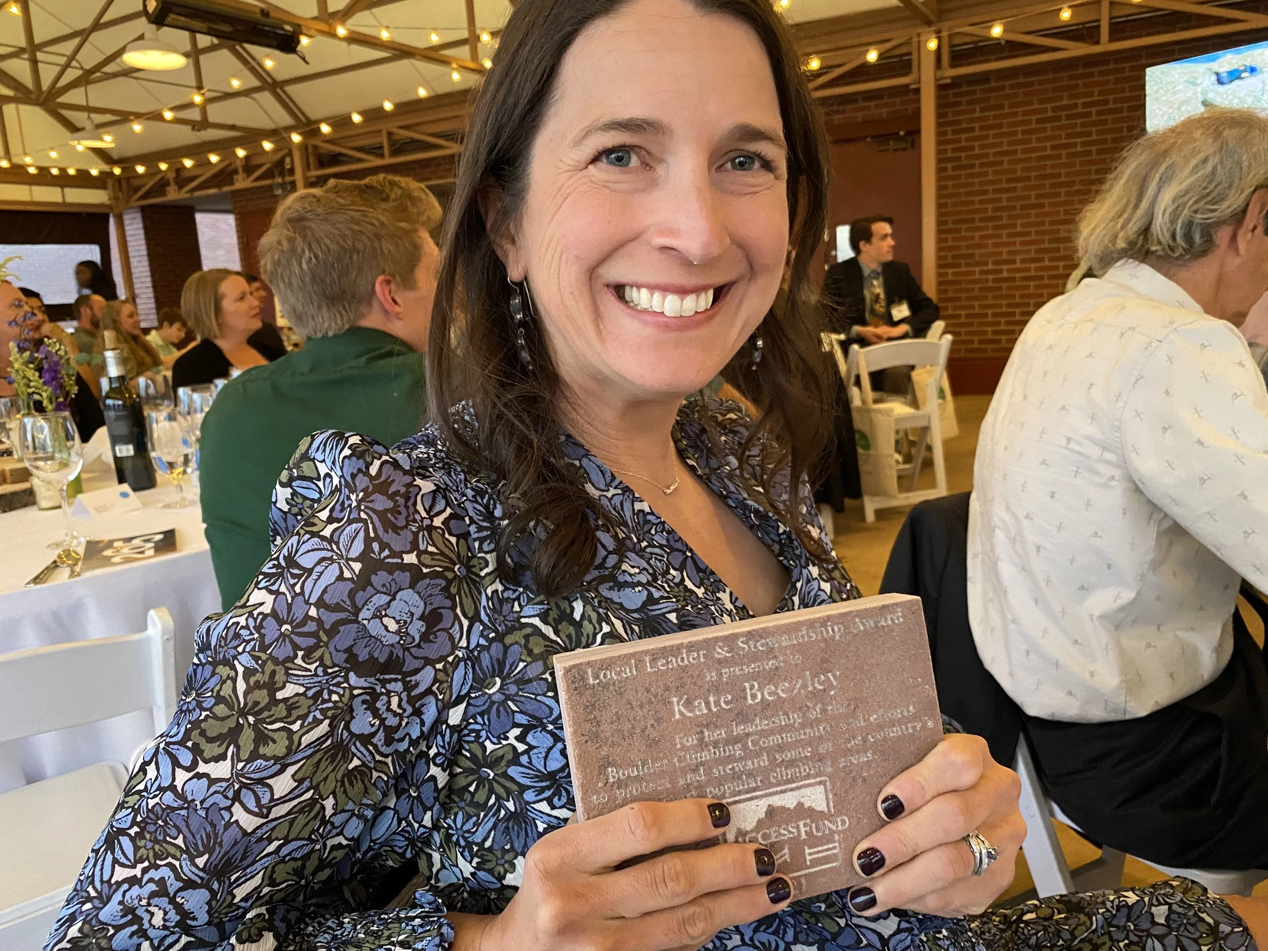 Receiving the Access Fund Local Leader and Stewardship Award