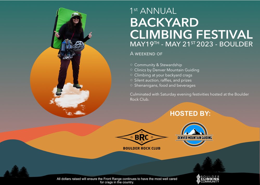 boulder climbing community backyard climbing festival