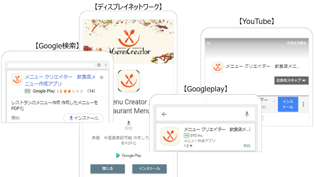 スマホアプリの広告 Googleとyahooでppc広告