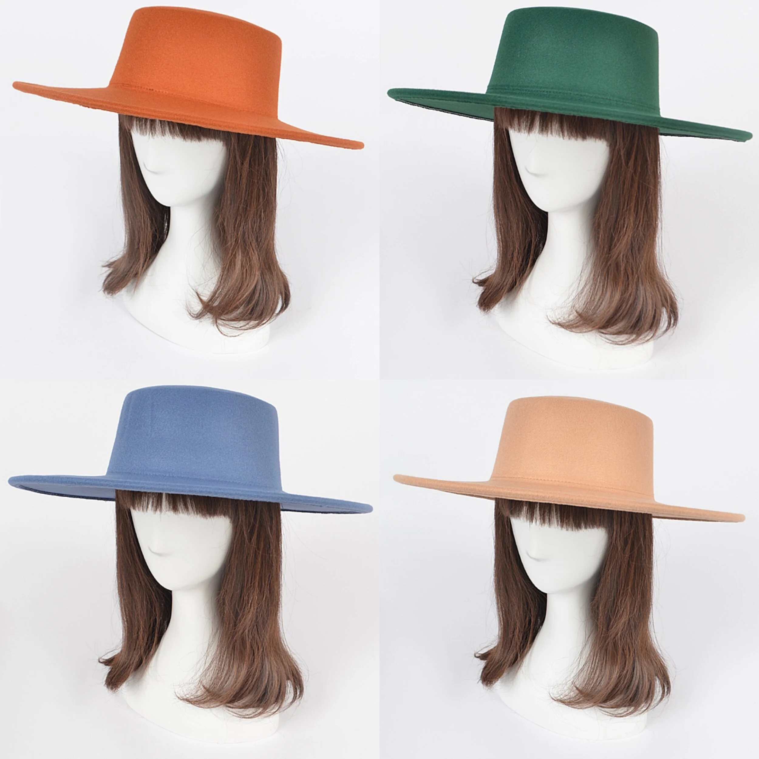 Wide Brim Flat Top Fedora Hat — Luxe 