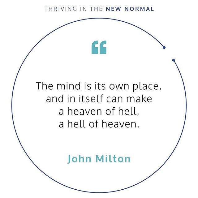 The mind can make a heaven of hell, a hell of heaven @thrive #mindjogging through heaven and hell