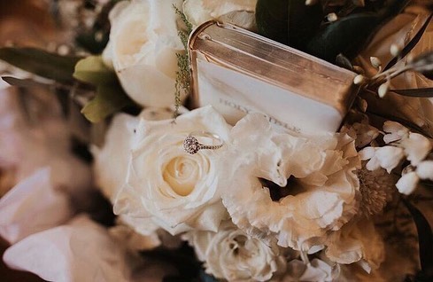 Lizzy &amp; Daniel 🍃 ... We have been asked many times to include a special trinket/item in our brides bouquets, but this was the first time we were asked to include a family bible! We love going the extra mile for our clients, and we love a challen