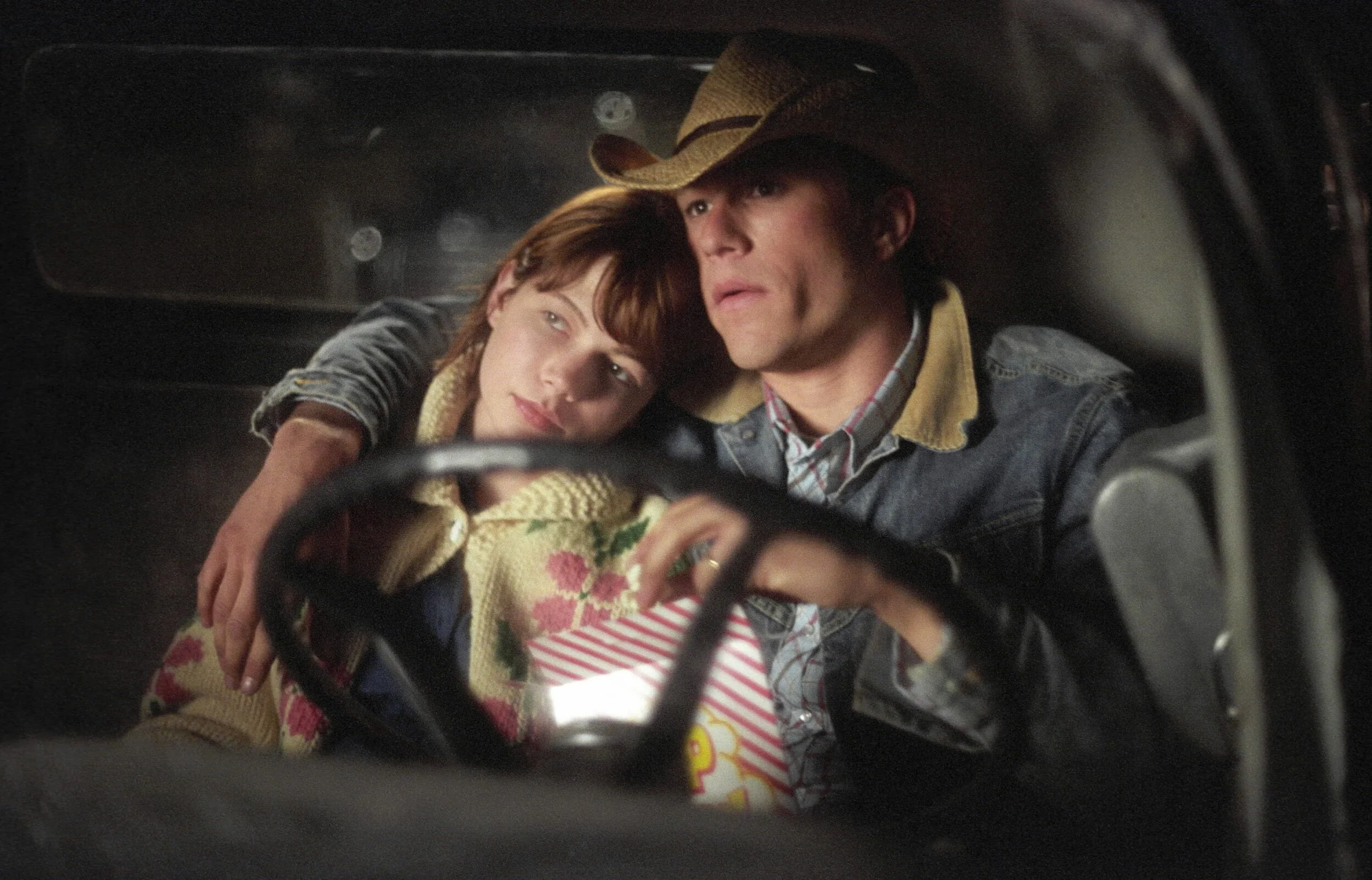 Heath Ledger y Michelle Williams en Brokeback Mountain.