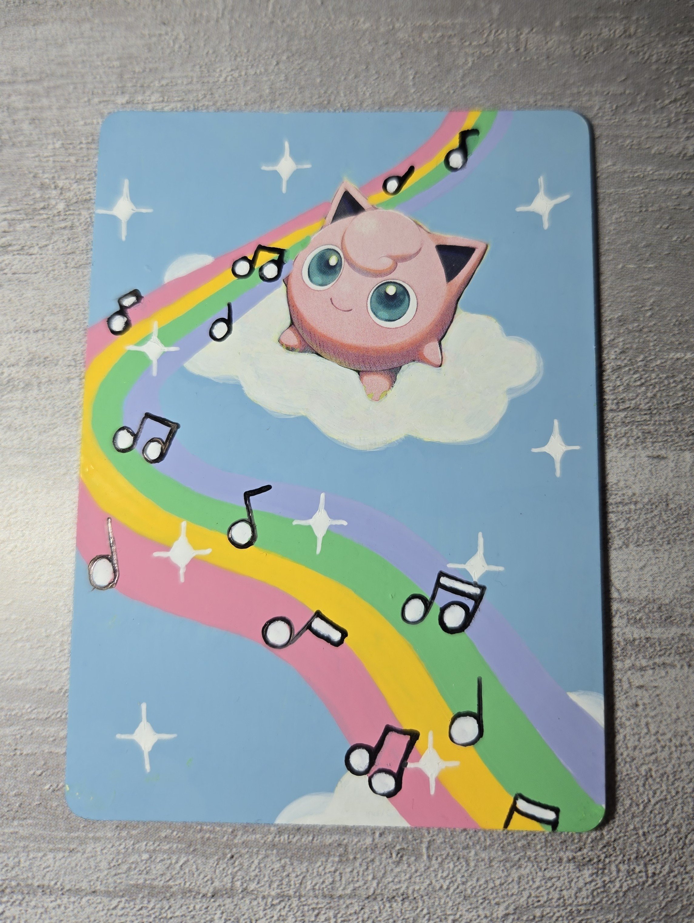 Jigglypuff : I painted her in the clouds inspired by her singing ability.
