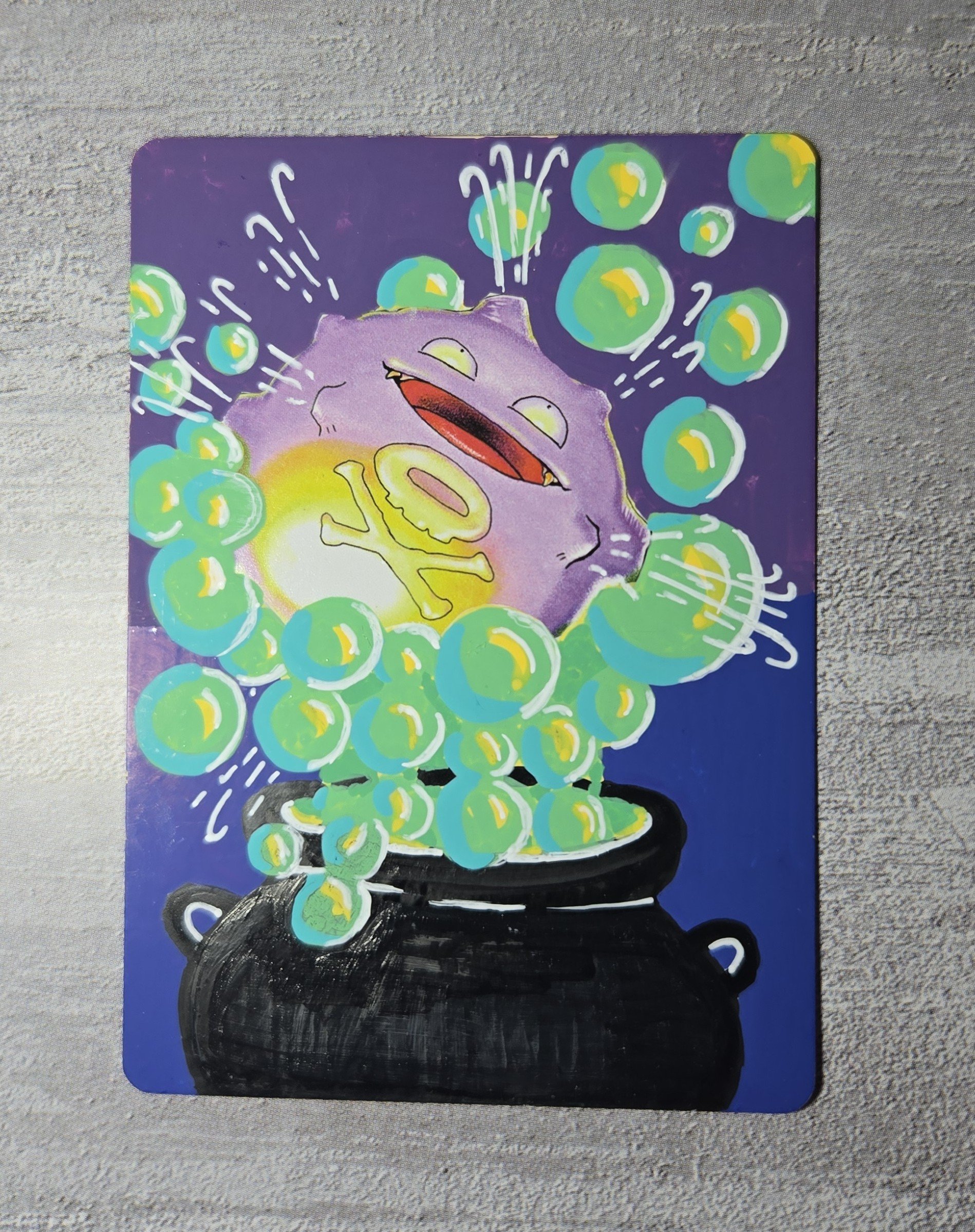 Koffing : I painted him bubbling out of a cauldron.