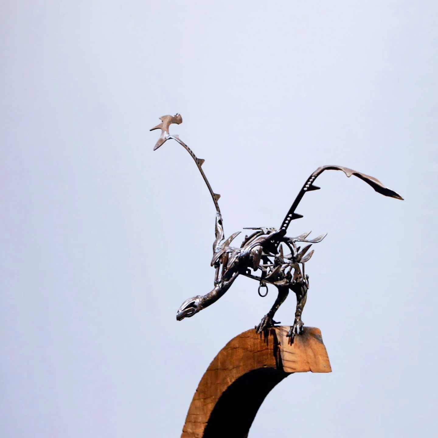 Vultures &mdash; Ghosts of the Past I

Recycled materials: old crampons, scrap metal, sal wood

One of three sculptures created during my art residency at Sagarmatha Next, Nepalese Himalayas, 2025.

#environmentalart
#contemporarysculpture 
#recycled