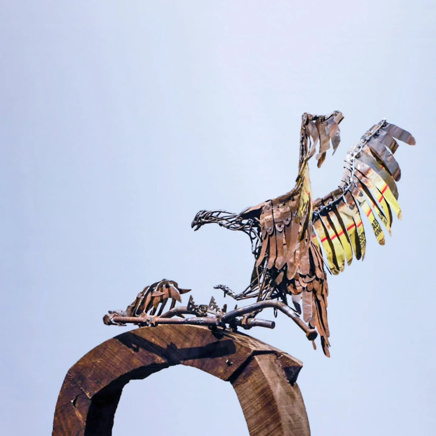 Vultures &mdash; Balance

Recycled materials: old crampons, scrap metal, old window frame from sal wood

One of three sculptures created during my art residency at Sagarmatha Next, Nepalese Himalayas, 2025.

#environmentalart
#contemporarysculpture 
