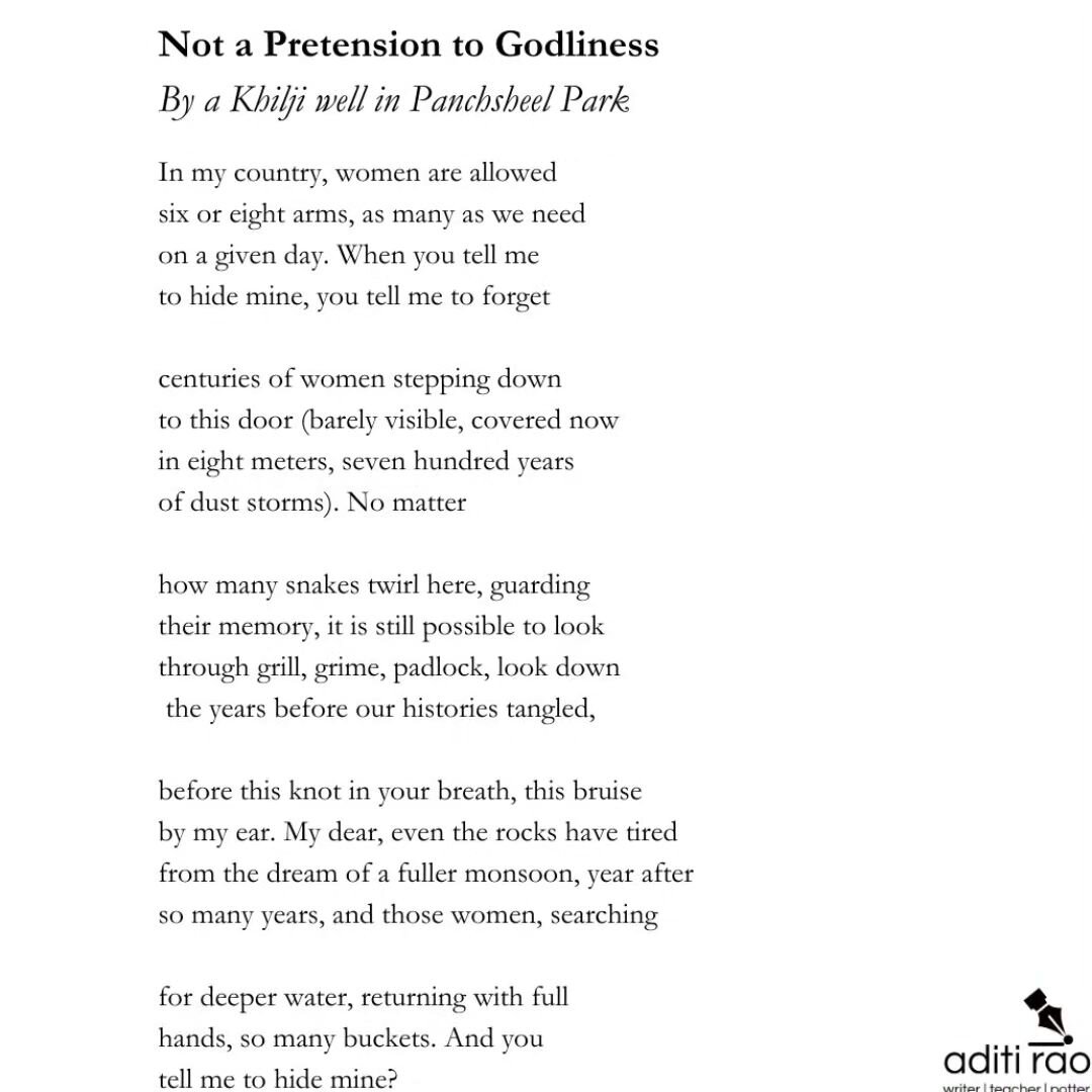 Last week, I went for a walk in the Hauz Khas Forest with @soibam_haripriya , and I remembered a long ago guided walk there by @sammillerdelhi , which inspired this poem. The &ldquo;you&rdquo; of the poem is a particular White German man who repriman